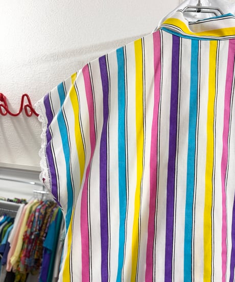 USA製colorful stripe shirt/4599