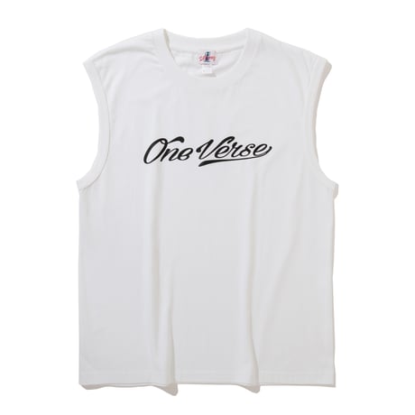 LOGO SLEEVELESS TEE【WHITE】
