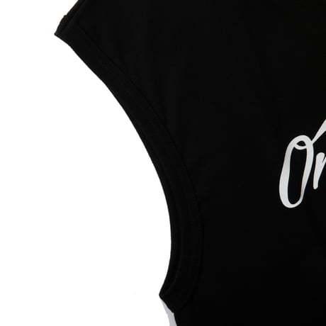 LOGO SLEEVELESS TEE【BLACK】