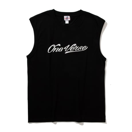 LOGO SLEEVELESS TEE【BLACK】