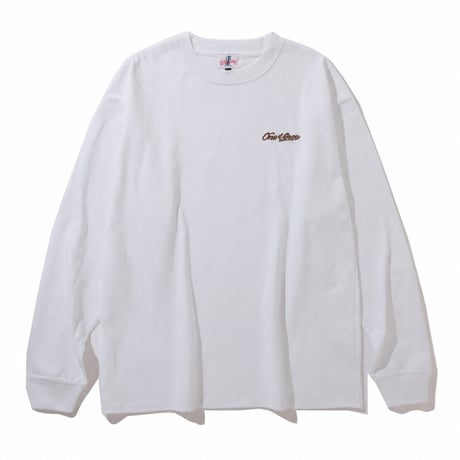 EMBROIDERY LOGO L/S TEE【WHITE】