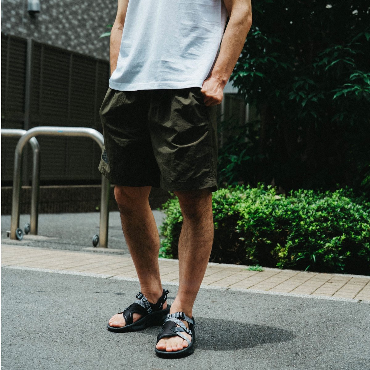 NYLON EASY SHORTS【OLIVE】 | One Verse