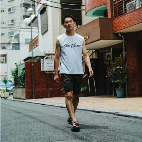 LOGO SLEEVELESS TEE【WHITE】