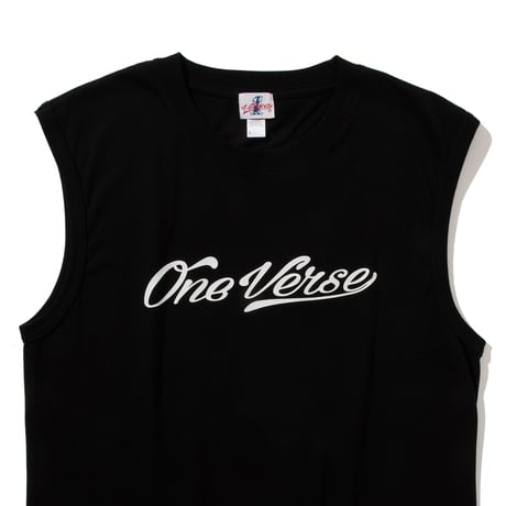 LOGO SLEEVELESS TEE【BLACK】
