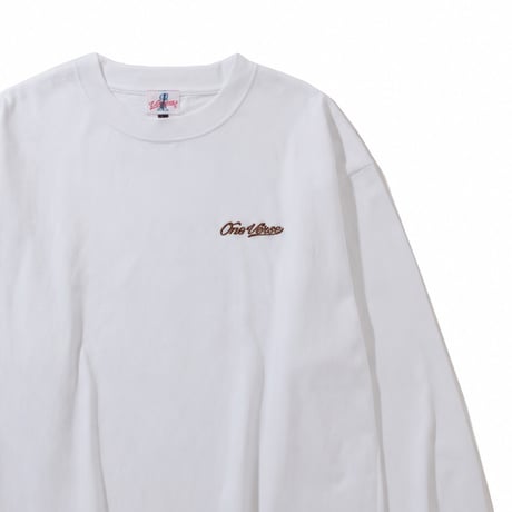 EMBROIDERY LOGO L/S TEE【WHITE】