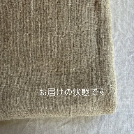 ダブルフェイスコットンリネンのガーゼ