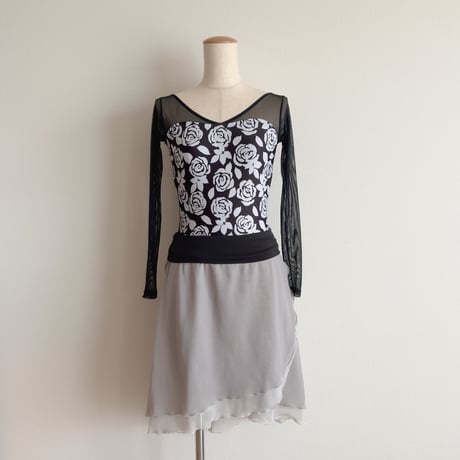 Mサイズ・Lサイズ 【Double-Layer】 Pull-on slim cut type (40/55+belt) wide band シルバーグレー（RTS）⑧