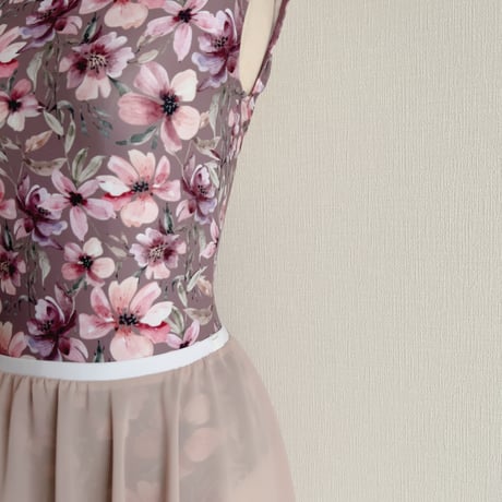 Mサイズ  Full circular skirt 1.5cm band ローズミスト（RTS）②