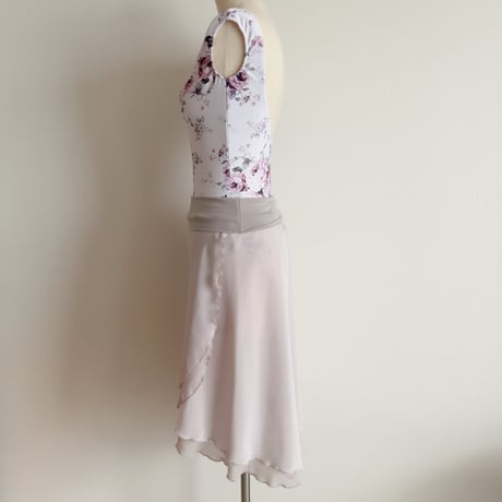 【Double-Layer】 （Mサイズ）pull-on wide band (44/59+band) ベビーピンク＆ラテベージュ①