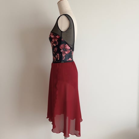 （Mサイズ）pull-on slim cut 1.5cm band (48/60+band) ダークレッド⑤