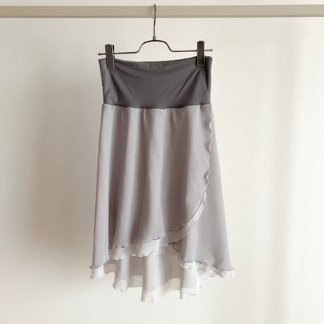 Lサイズ 【Double-Layer】 Pull-on slim cut type (40/55+belt) wide band シルバーグレー（RTS）⑦