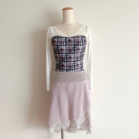 M/Lサイズ 【Double-Layer】 Pull-on slim cut type (40/55+belt) Light Smoke Rose wide band （RTS）⑥