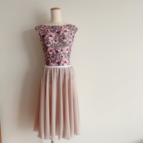 Mサイズ  Full circular skirt 1.5cm band ローズミスト（RTS）②