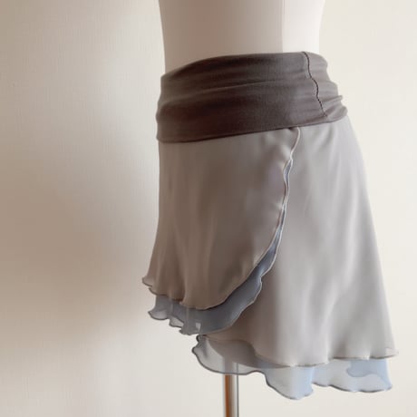 Sサイズ 【Double-Layer】 Pull-on slim cut type (25/35+belt) wide band シルバーグレー（RTS）④