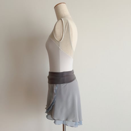Sサイズ 【Double-Layer】 Pull-on slim cut type (25/35+belt) wide band シルバーグレー（RTS）④