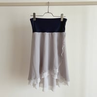 Mサイズ・Lサイズ 【Double-Layer】 Pull-on slim cut type (40/55+belt) wide band シルバーグレー（RTS）⑧