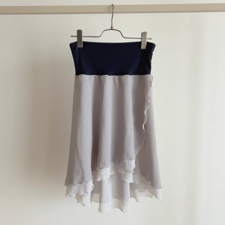 Mサイズ・Lサイズ 【Double-Layer】 Pull-on slim cut type (40/55+belt) wide band シルバーグレー（RTS）⑧