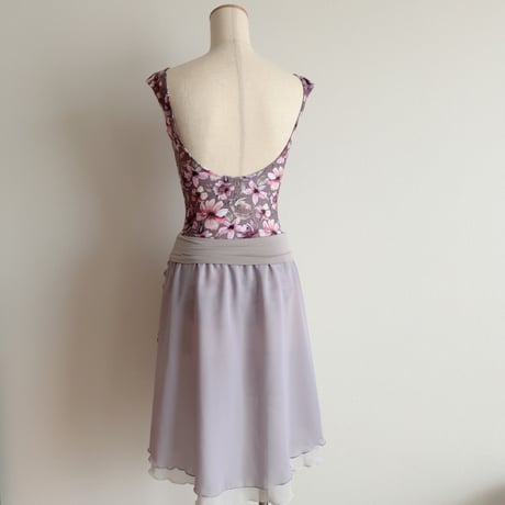 Mサイズ・Lサイズ 【Double-Layer】 Pull-on slim cut type (40/55+belt) wide band ライトラベンダーグレー（RTS）⑥
