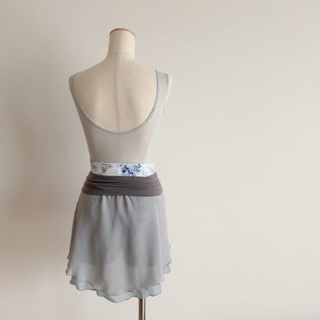 Sサイズ 【Double-Layer】 Pull-on slim cut type (25/35+belt) wide band シルバーグレー（RTS）④