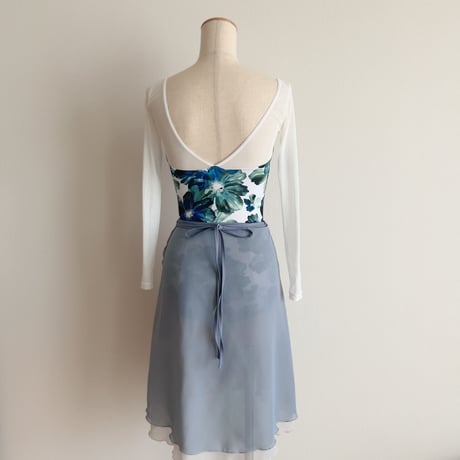 Mサイズ・Lサイズ 【Double-Layer】 Wrap Skirt TypeA (48/60) レイクブルー（RTS）⑩