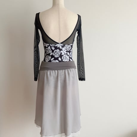 Lサイズ 【Double-Layer】 Pull-on slim cut type (40/55+belt) wide band シルバーグレー（RTS）⑦