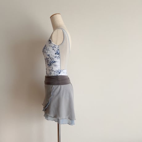 Sサイズ 【Double-Layer】 Pull-on slim cut type (25/35+belt) wide band シルバーグレー（RTS）④