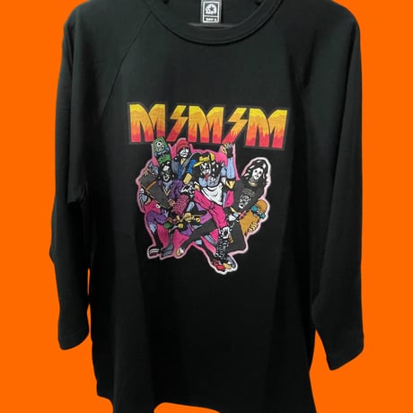 SKATE ROCK AND ROLL RAGLAN / BLACK