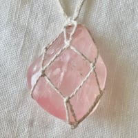 ★ ローズクォーツ⚪︎石包ペンダント ⑸
