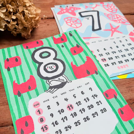 【予約注文】9月13日までのご注文で20％OFF！【2027カレンダー】RiraRiraはんこ壁掛けカレンダー2027_CR2027