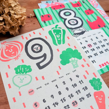 【予約注文】9月13日までのご注文で20％OFF！【2027カレンダー】RiraRiraはんこ壁掛けカレンダー2027_CR2027