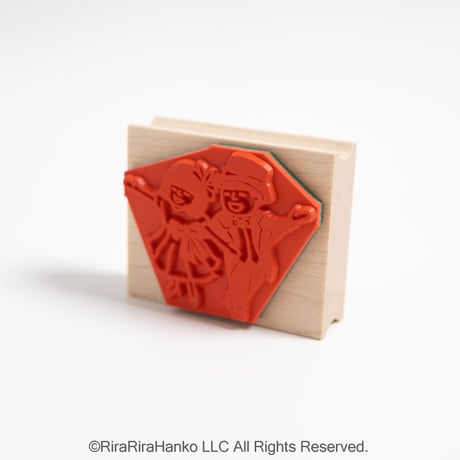 【まもるとみよこブロードウェイ】デザインはんこ40x48mm_R1338
