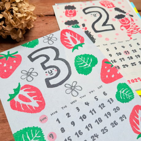 【予約注文】9月13日までのご注文で20％OFF！【2027カレンダー】RiraRiraはんこ壁掛けカレンダー2027_CR2027
