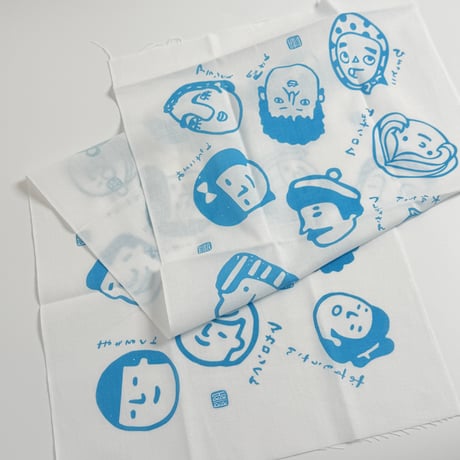 【NEWバージョン＊Riraキャラづくし手ぬぐい】手ぬぐい_TN_003