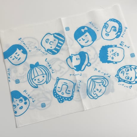 【NEWバージョン＊Riraキャラづくし手ぬぐい】手ぬぐい_TN_003