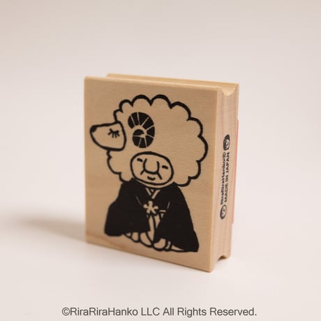 11月1日一般販売開始＊【岩井係長のひつじ年三つ指】デザインはんこ40x48mm_R1350