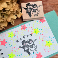 【まもるとみよこブロードウェイ】デザインはんこ40x48mm_R1338