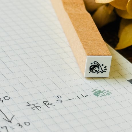 【スイミング・水泳・競泳】絵文字はんこ＊7mm角(印面5mm)＊R1225