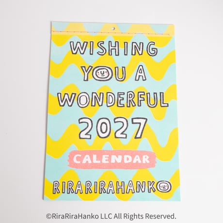 【予約注文】9月13日までのご注文で20％OFF！【2027カレンダー】RiraRiraはんこ壁掛けカレンダー2027_CR2027