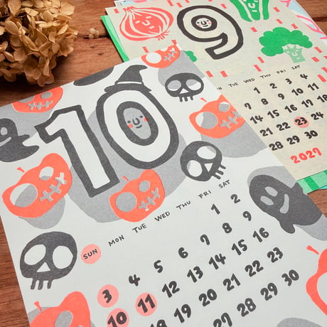 【予約注文】9月13日までのご注文で20％OFF！【2027カレンダー】RiraRiraはんこ壁掛けカレンダー2027_CR2027