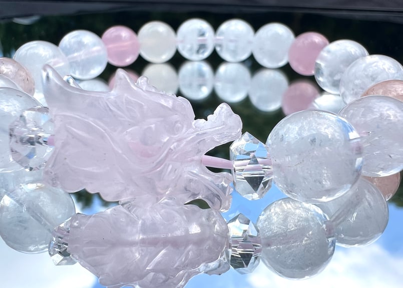 龍ブレス ローズクォーツ モルガナイト 水晶 | あじろゆき オンライン
