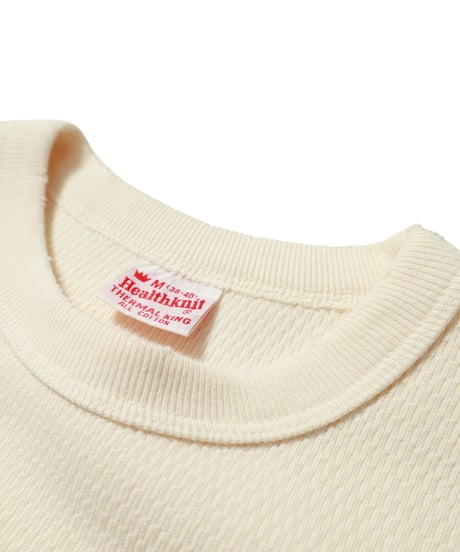 【J's】Healthknit Thermal King Raschel Honeycomb Crew Damage LS