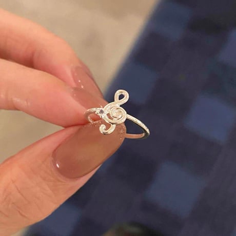 Melody silver ring【R0597】