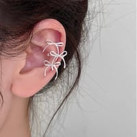 Three ribbon ear cuff【R0574】