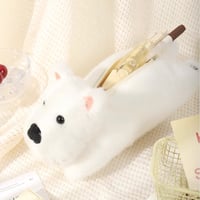 ホワイトワンちゃんペンケース【S0194】