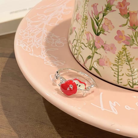 Apple & strawberry ring【R0583】