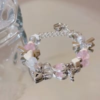 Heart key charm bracelet【R0562】