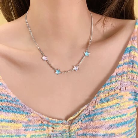 Star point necklace【R0587】