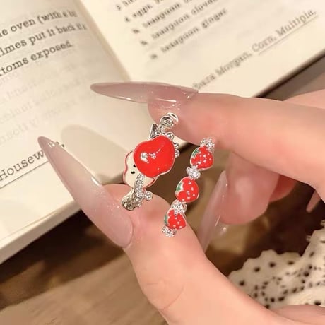 Apple & strawberry ring【R0583】