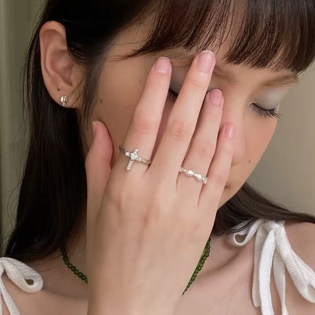 Cross heartring【R0598】