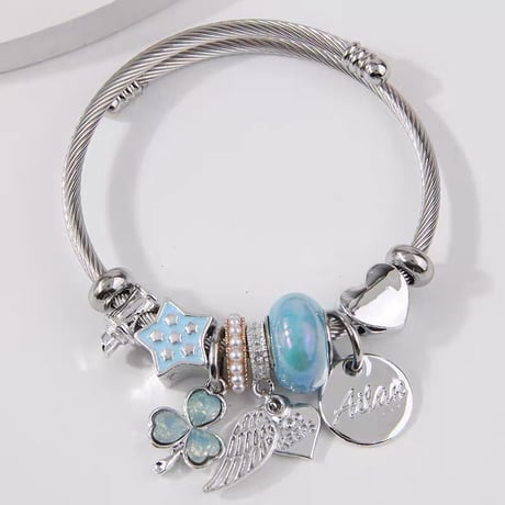 Pink or blue charm bracelet【R0564】
